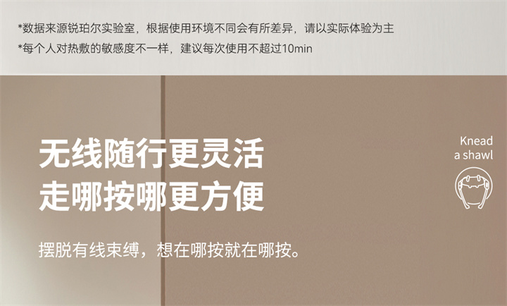 揉捏披肩RP-R7，全新感受，可按摩斜方肌的按摩器，覆盖肩颈，将中医揉捏技术与数字化融合，